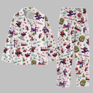 Alternative view of Spider Man Christmas Pajama Set