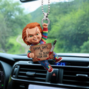 Alternative view of Spooky Characters Funny Gifts For Horror Fans Car Ornament 03qhtn290825