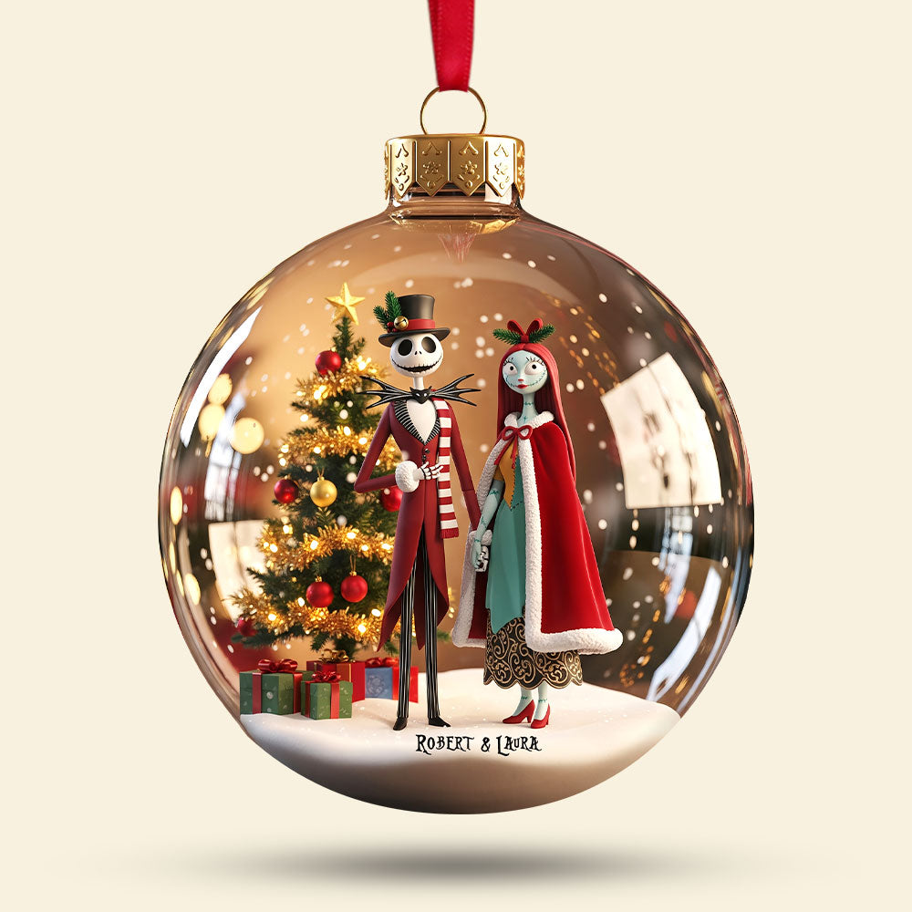 Spooky Couple Ornament - Personalized Gifts For Couple 02pgti300825 - Image 3