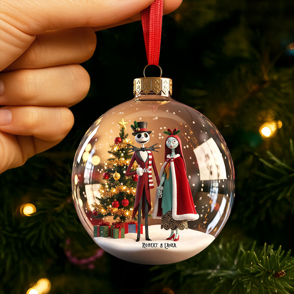 Spooky Couple Ornament - Personalized Gifts For Couple 02pgti300825