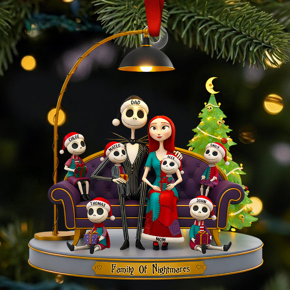 Spooky Family Christmas Ornament Personalized Gifts For Family 04OHDT241025 - Image 3