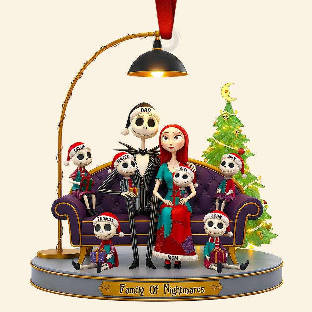 Spooky Family Christmas Ornament Personalized Gifts For Family 04OHDT241025 - Image 4