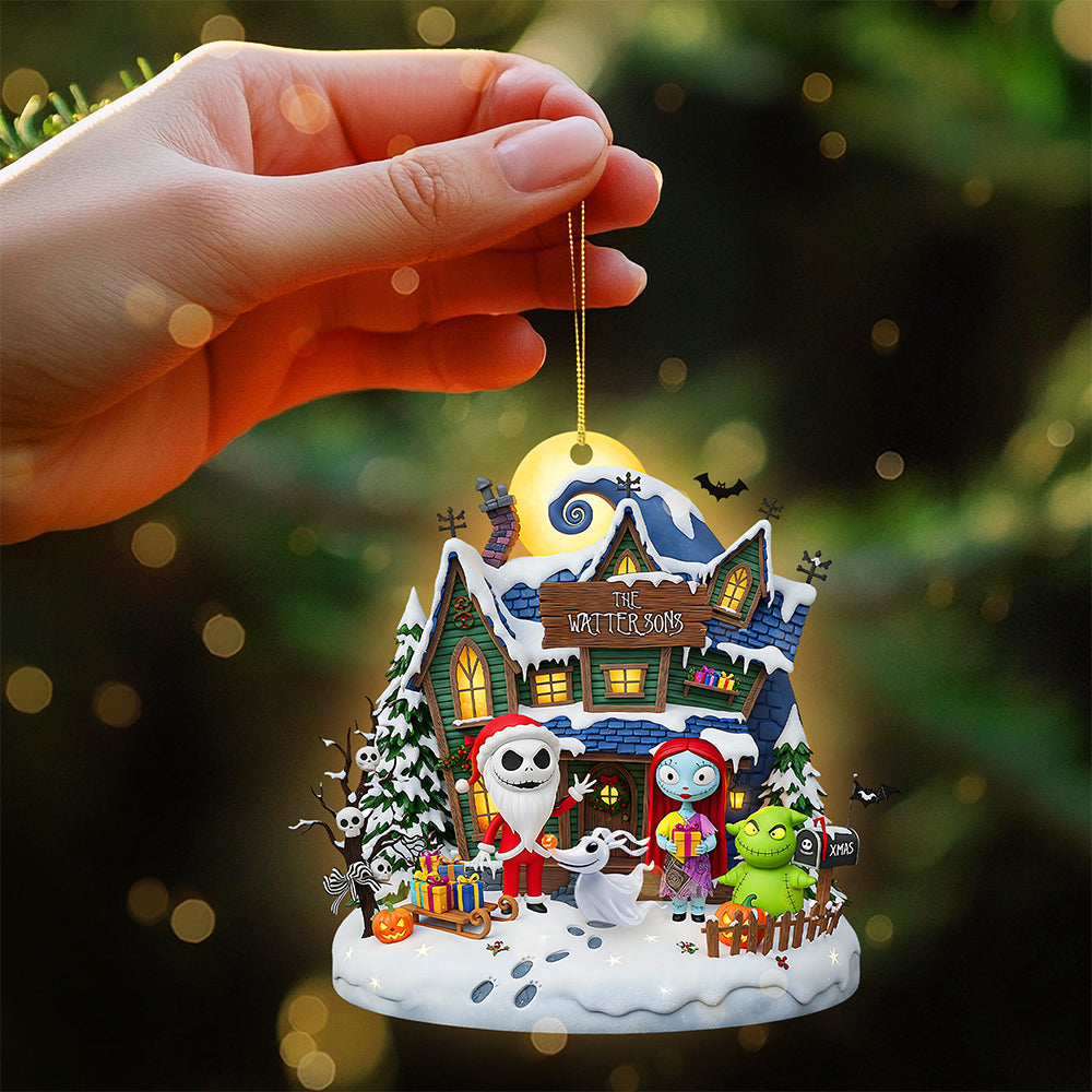 Alternative view of Spooky Family Ornament - Personalized Gifts For Family 01ohta090825