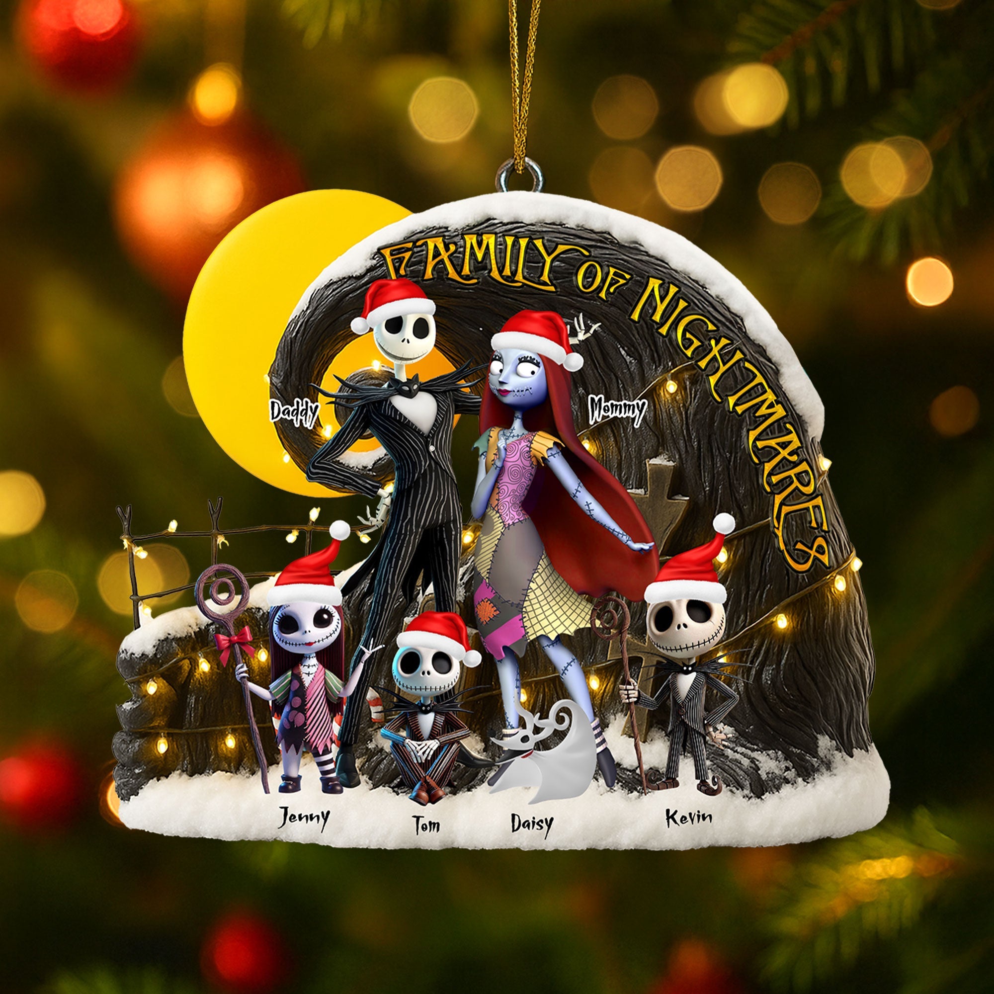 Spooky Family Ornament - Personalized Gifts For Family 04ohti110825 - Image 3