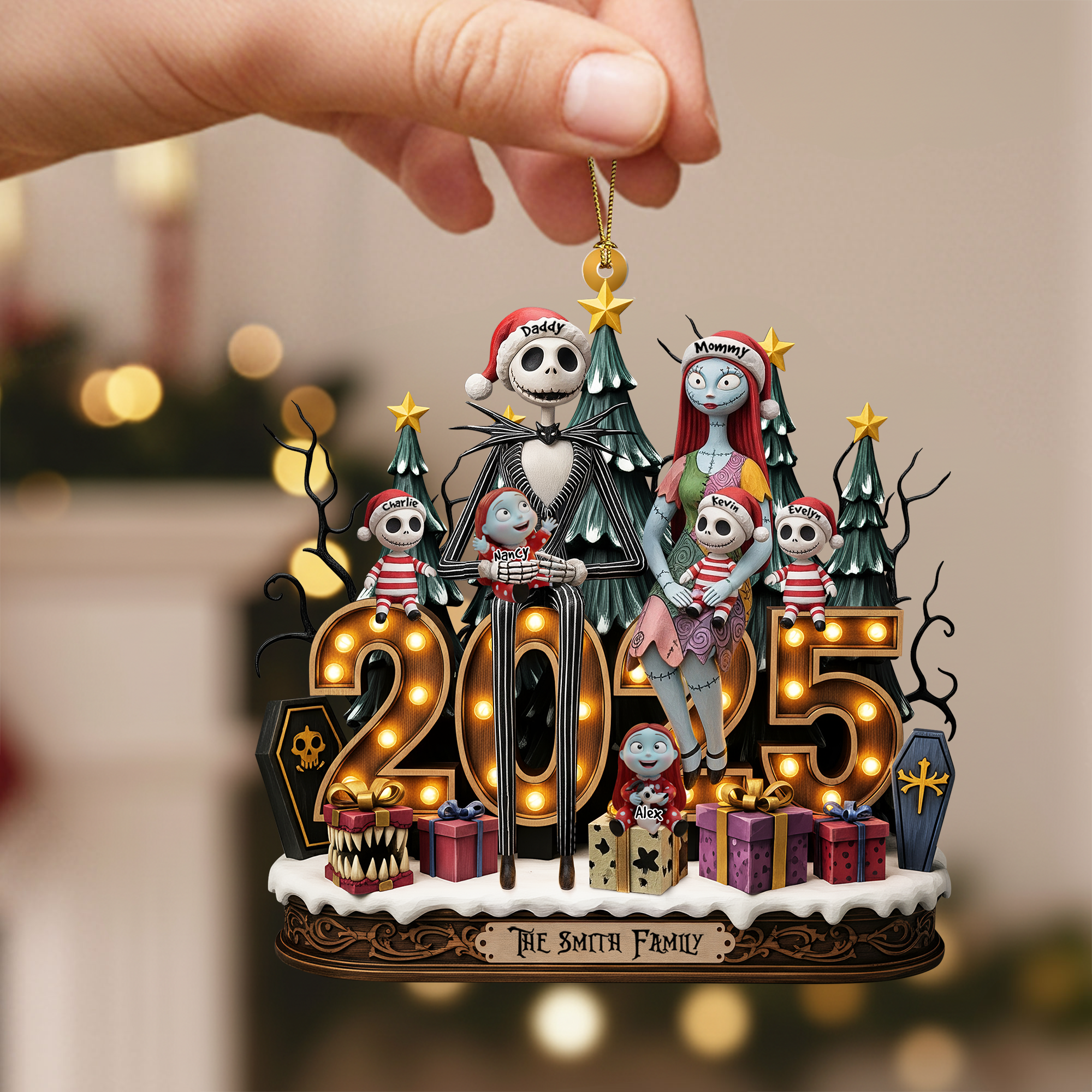 Alternative view of Spooky Family Ornament - Personalized Gifts For Family 05pati050925