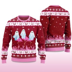 Spooky Flamingo Ugly Sweater