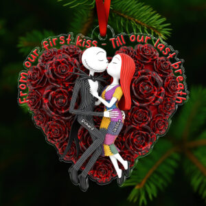 Spooky Love Christmas Ornament Personalized Gifts For Couple 04TGQN151025