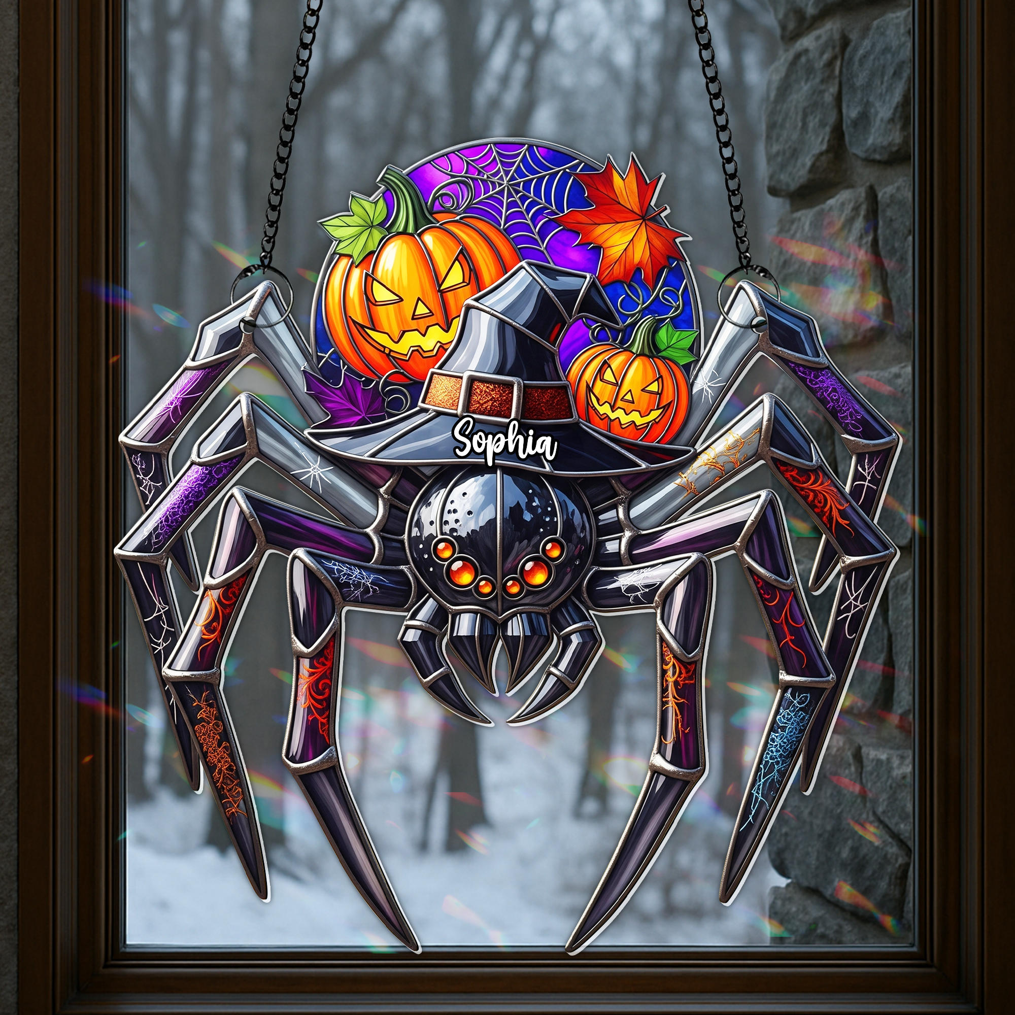 Spooky Suncatcher - Personalized Gifts For Horror Lovers 05hulu300725 - Image 4