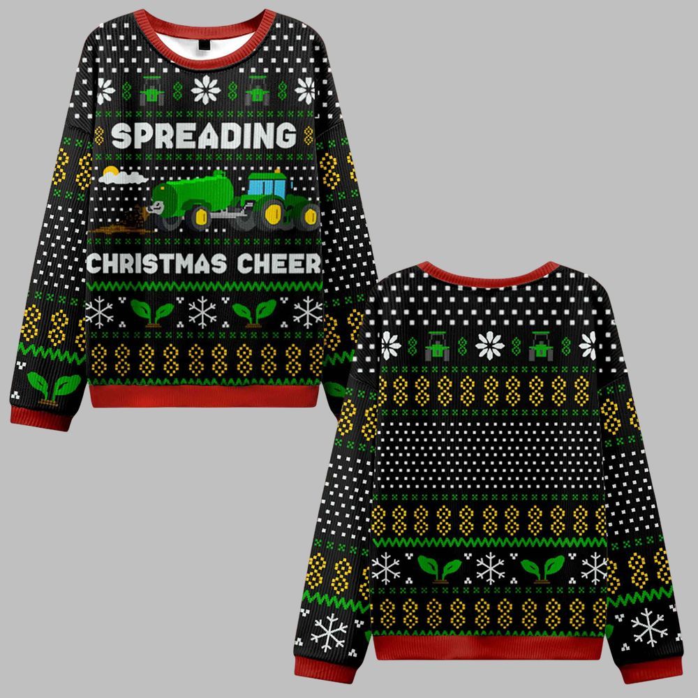 Spreading Christmas Cheer Ugly Sweater 2025 Christmas - Grishko.com