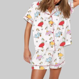 Alternative view of Spring Porch Goose Pattern Pajama Set