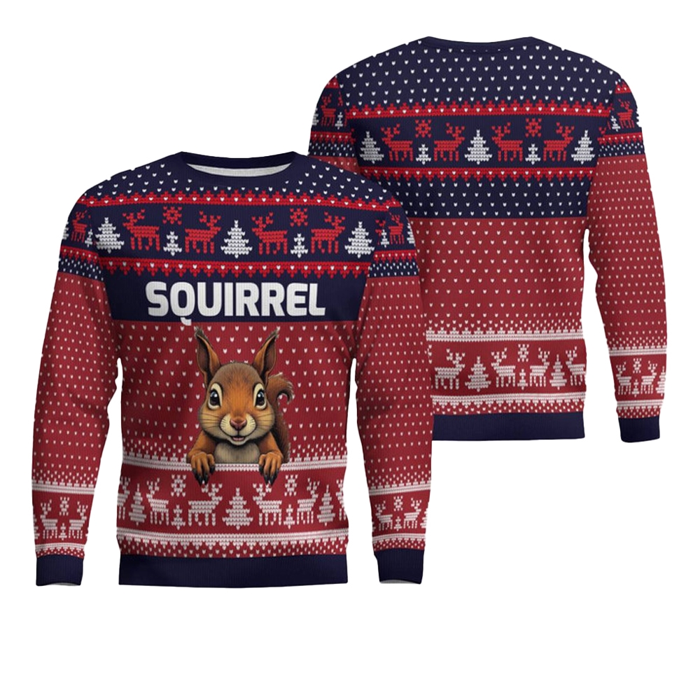 Squirrel Ugly Christmas Sweater - Grishko.com