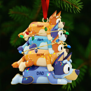 Alternative view of Stacked Family Fun Christmas Ornament Fun Personalized Gifts For Family 02OHDT011025