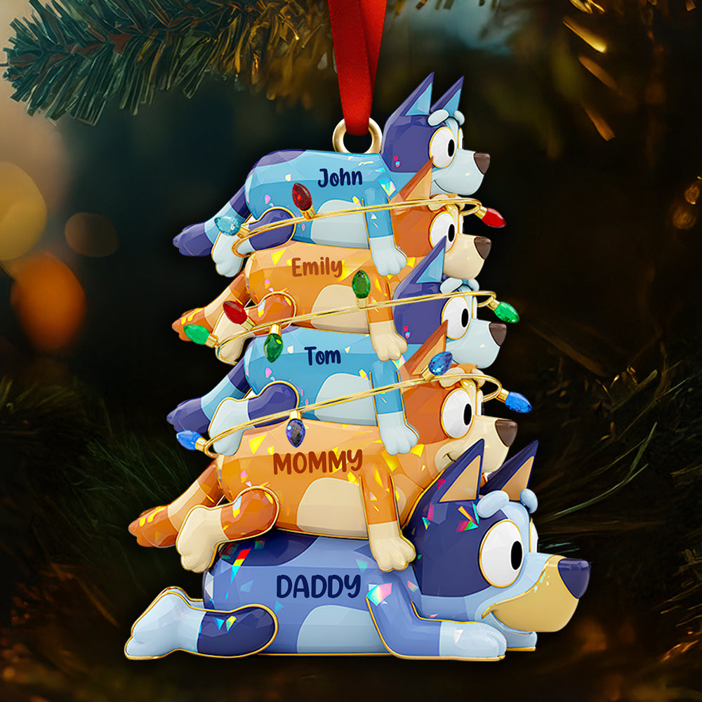 Stacked Family Fun Christmas Ornament Fun Personalized Gifts For Family 02OHDT011025