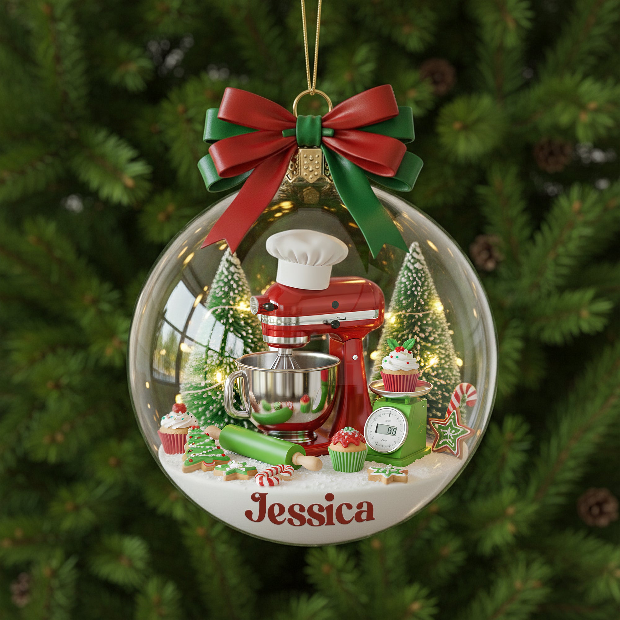 Stand Mixer Ornament - Personalized Christmas Gifts For Bakers 06PGLU260925 - Image 4