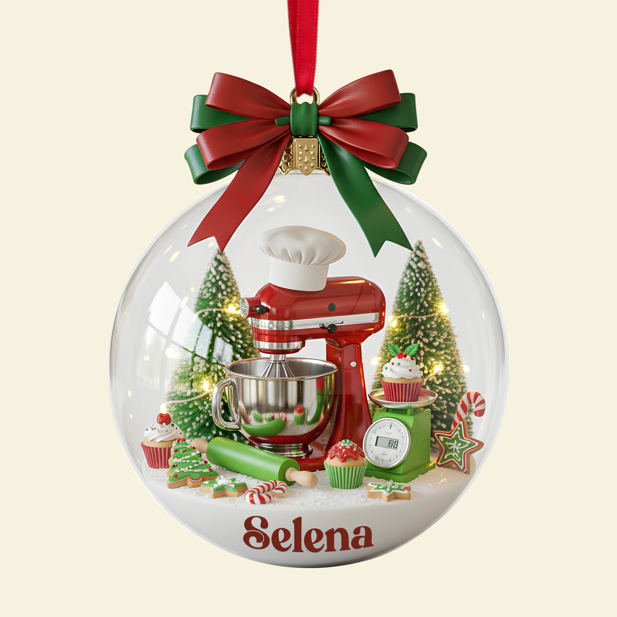 Stand Mixer Ornament - Personalized Christmas Gifts For Bakers 06PGLU260925 - Image 5