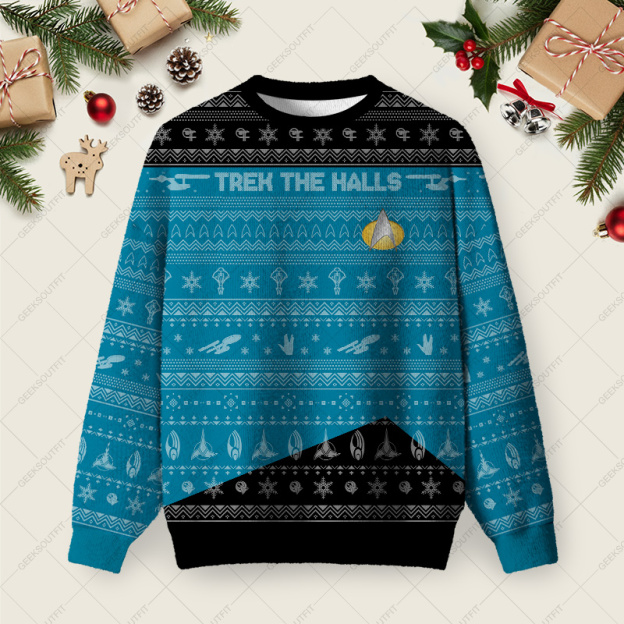 Star Trek Ugly Christmas Fuzzy Fleece Sweatshirt