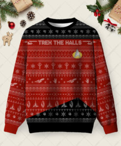 Alternative view of Star Trek Ugly Christmas Fuzzy Fleece Sweatshirt