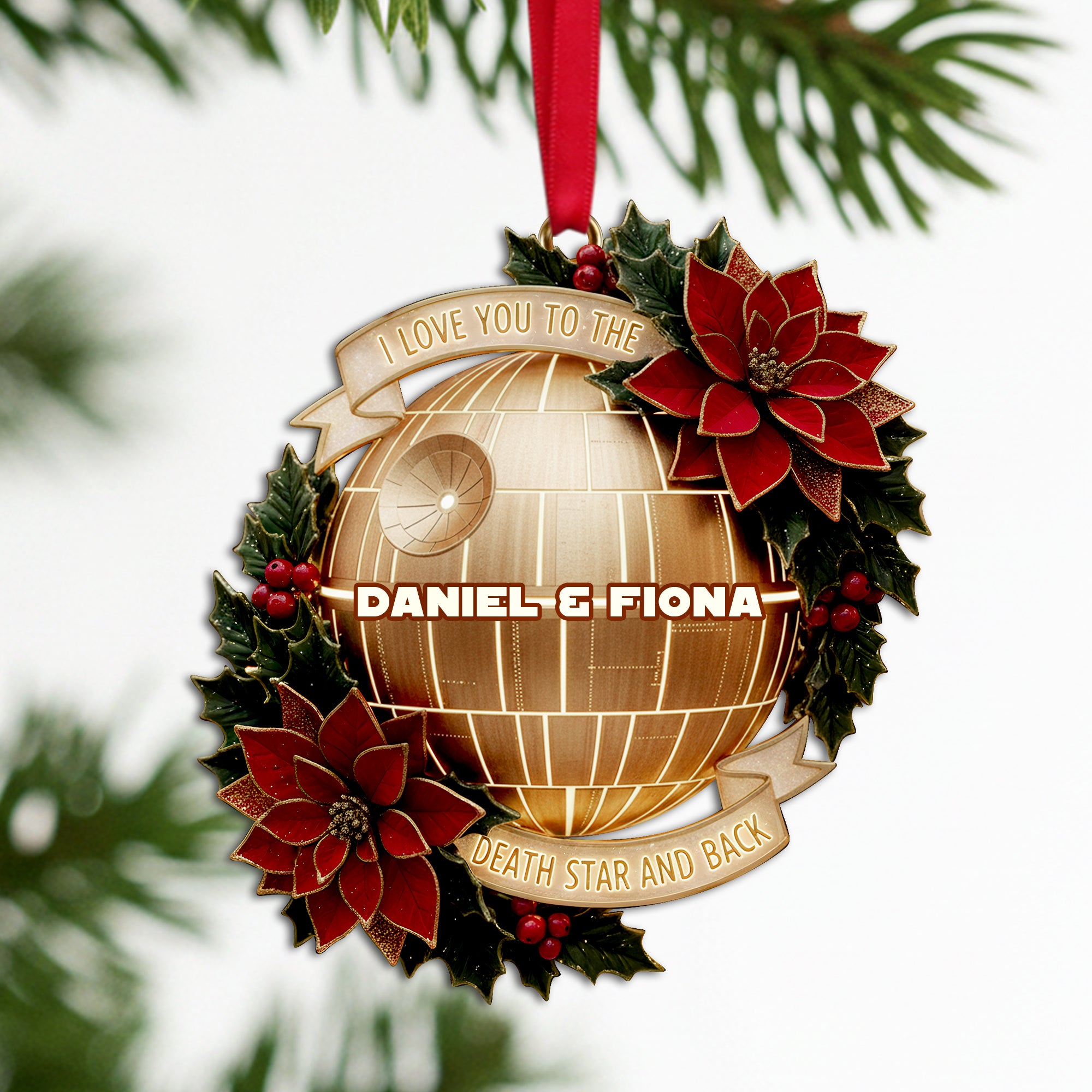 Alternative view of Starlit Love Ornament - Personalized Christmas Gift For Couples 02PALU251025