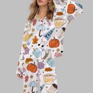 Stars Hollow Girls Satin Pajama Set