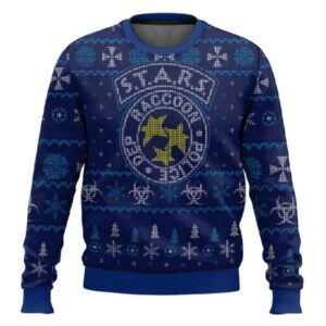 Stars Racoon City Police Resident Evil Ugly Christmas Sweater