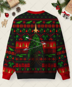 Alternative view of Starship Universe Black Ugly Christmas Fuzzy Fleece Sweatshirt