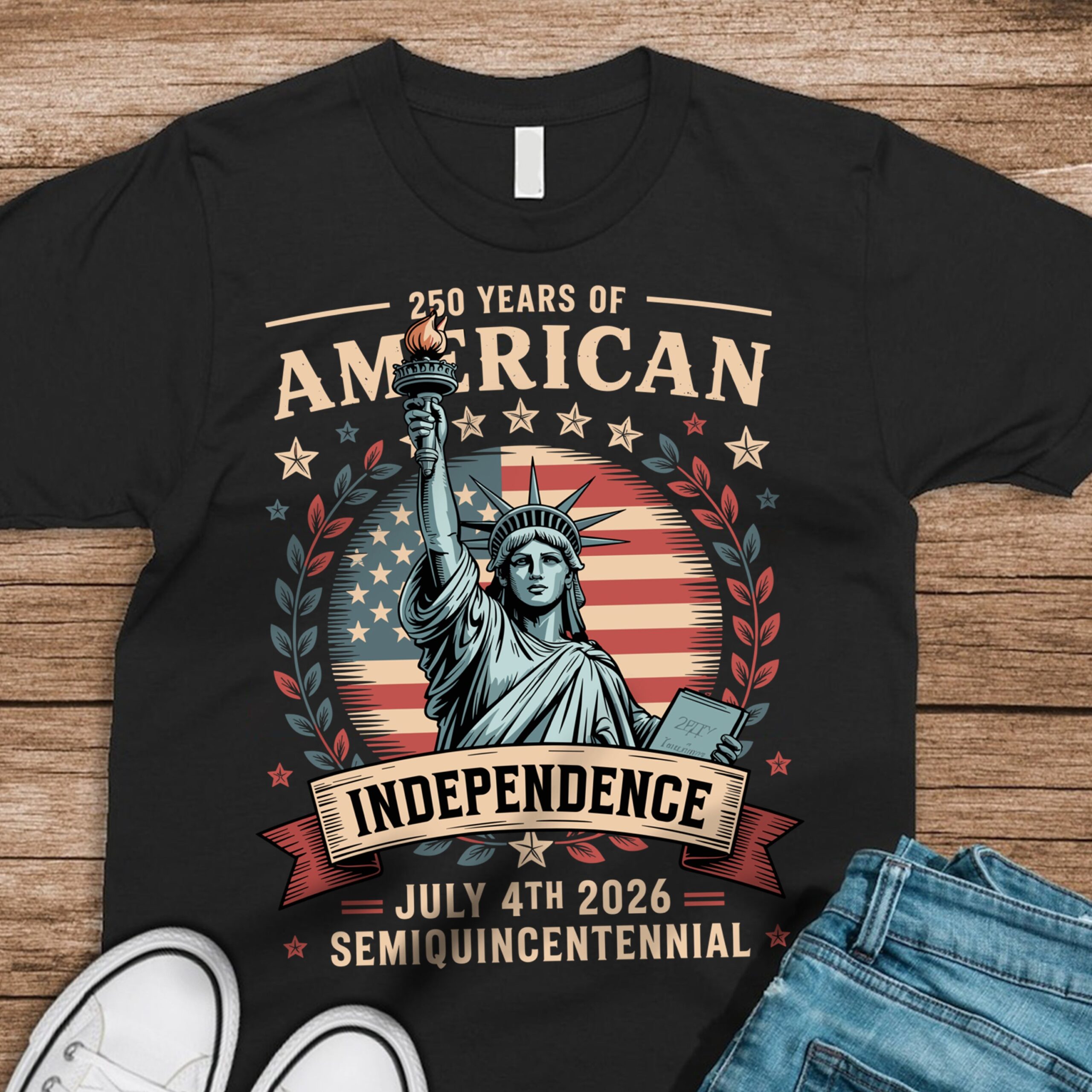 Statue of Liberty 250 Years Independence Day 2026 Dark Shirt LM32 895293 - Image 17