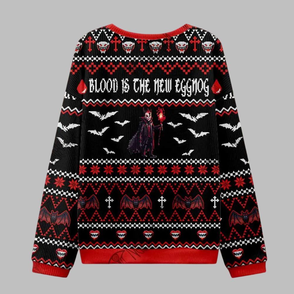 Stay Out Of The Light Blood Ugly Sweater 2025 Christmas - Image 3