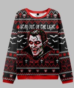 Alternative view of Stay Out Of The Light Blood Ugly Sweater 2025 Christmas