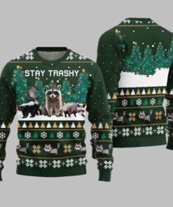 Stay Trashy Critter Ugly Sweater Christmas 2025