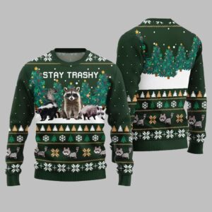 Stay Trashy Critter Ugly Sweater Christmas 2025 - Grishko.com