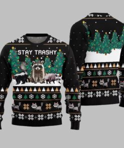 Alternative view of Stay Trashy Critter Ugly Sweater Christmas 2025