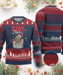 Stay Trashy Raccoon Ugly Christmas Sweater