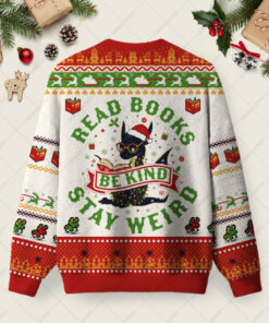 Alternative view of Stay Weird Ugly Christmas Fuzzy Fleece Sweatshirt