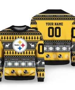 Alternative view of Steelers Football 2025 Ugly Christmas Sweater