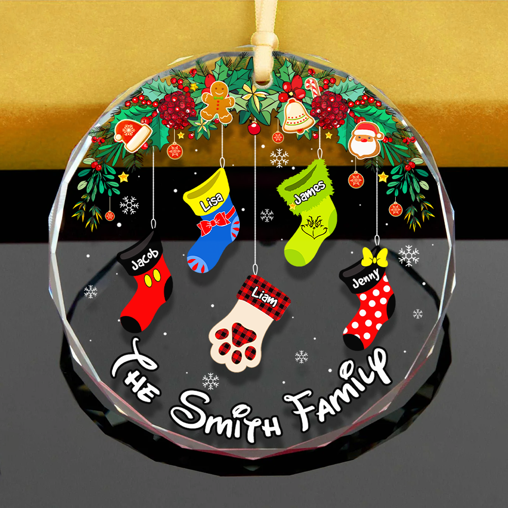 Stocking Family Ornament - Collage Socks - Personalized Gifts For Family - Image 3