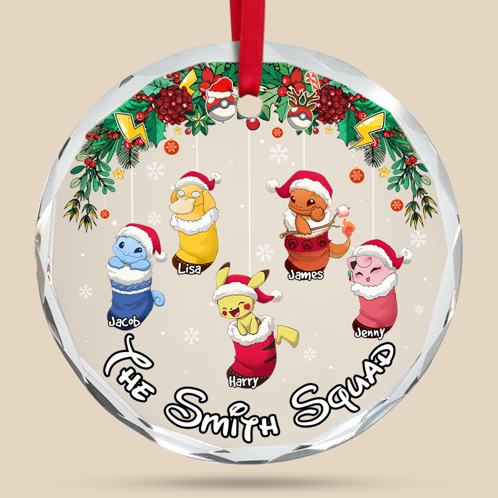 Alternative view of Stocking Family Ornament - Game Mascot Kids - Personalized Gifts For Game Family