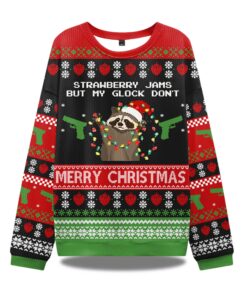 Strawberry Jams But My Glock Don't Merry Christmas Ugly Sweater