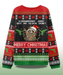 Alternative view of Strawberry Jams But My Glock Don't Merry Christmas Ugly Sweater