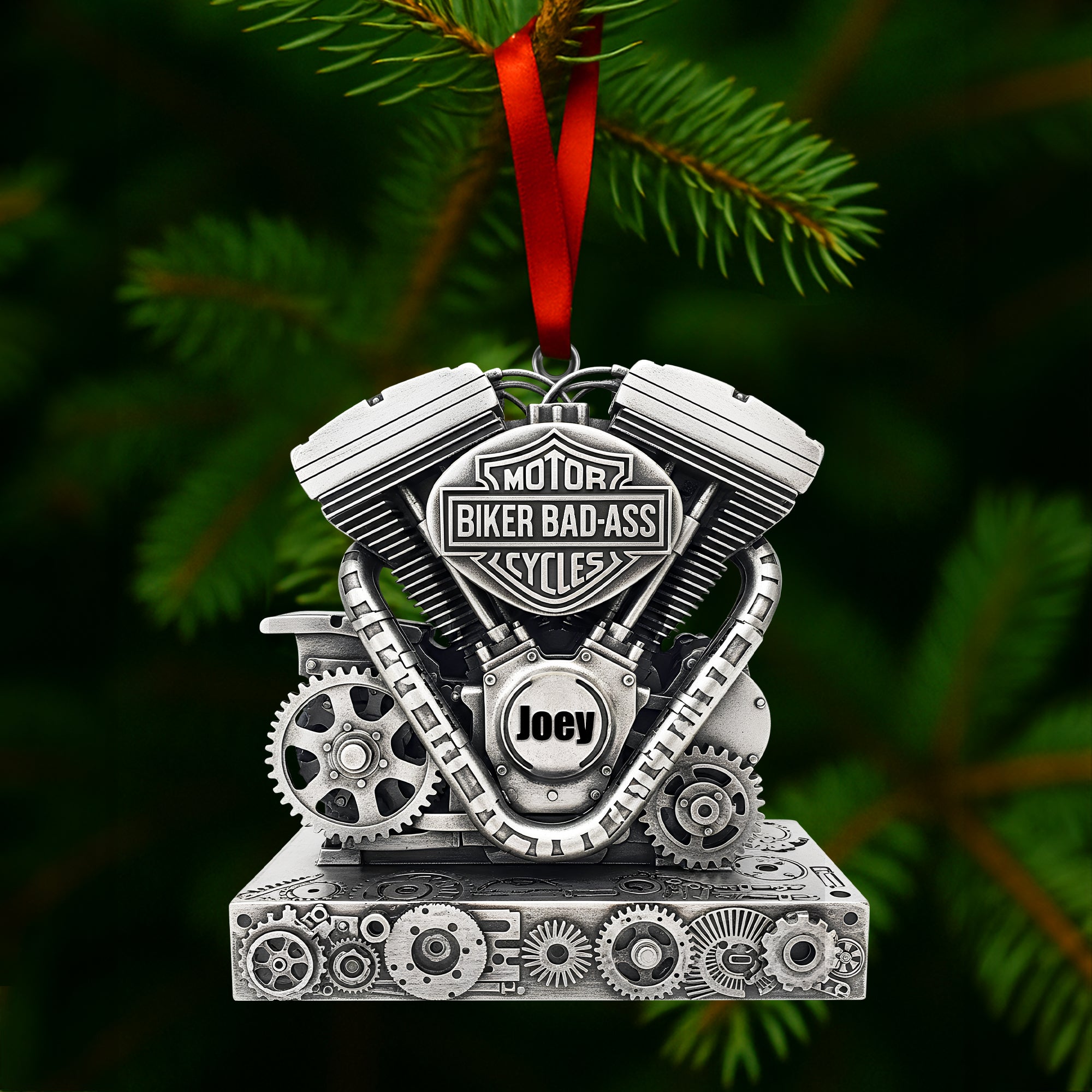 Strong Motorcycle Engine Ornament - Personalized Christmas Gifts For Bikers 02QHLU170925 - Image 4