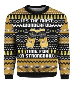 Alternative view of Strongbow UK It's The Most Wonderful Time For A Beer Ugly Christmas Sweater