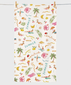 Summer Memories Fruity Cocktails Tropical Trees Sandy Beaches Beach Towel