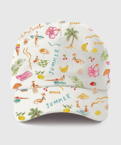 Summer Memories Fruity Cocktails Tropical Trees Sandy Beaches Hat
