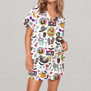 Alternative view of Summerween Halloween Spooky Silky Satin Pajama Set