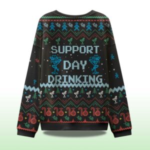 Alternative view of Support Day Drinking Ugly Christmas Sweater