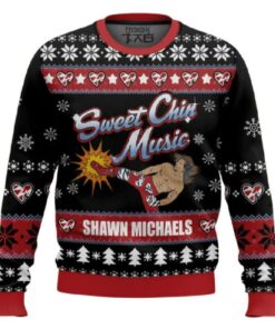 Sweet Chin Music Shawn Michaels Ugly Christmas Sweater