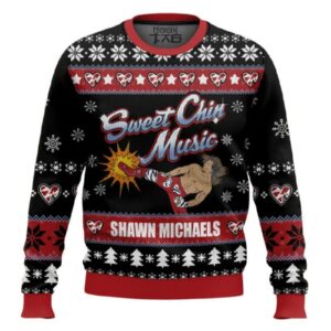 Sweet Chin Music Shawn Michaels Ugly Christmas Sweater