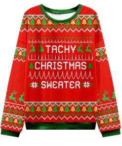 Tachy Christmas Sweater Nurse Ugly Christmas Sweater