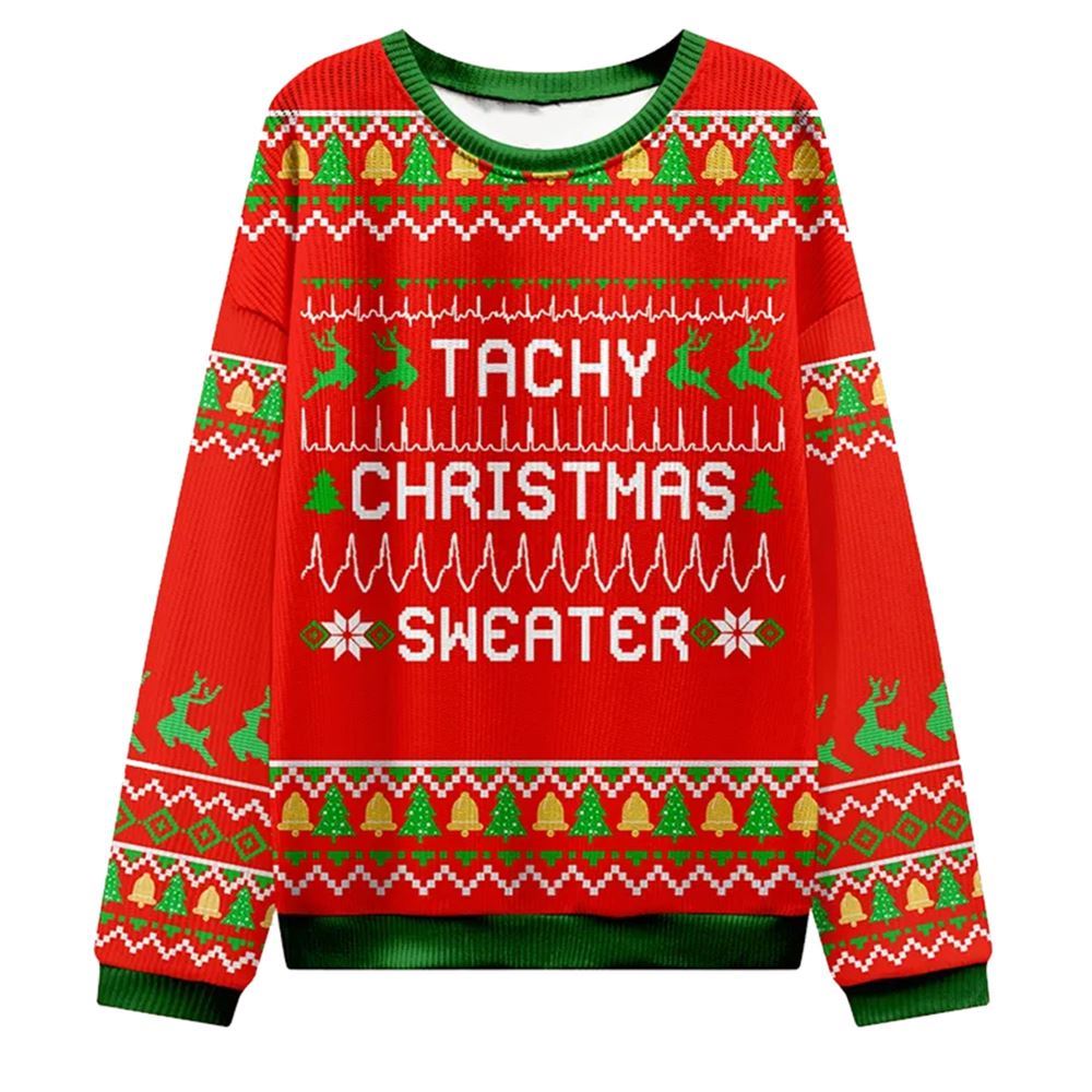 Tachy Christmas Sweater Nurse Ugly Christmas Sweater - Grishko.com