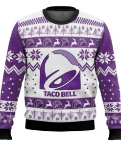 Taco Bell Purple Ugly Christmas Sweater