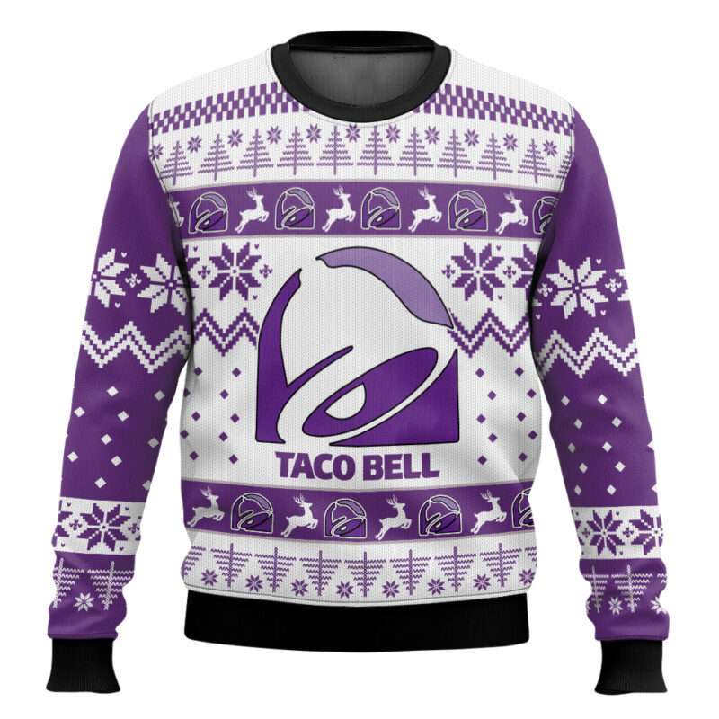 Taco Bell Purple Ugly Christmas Sweater